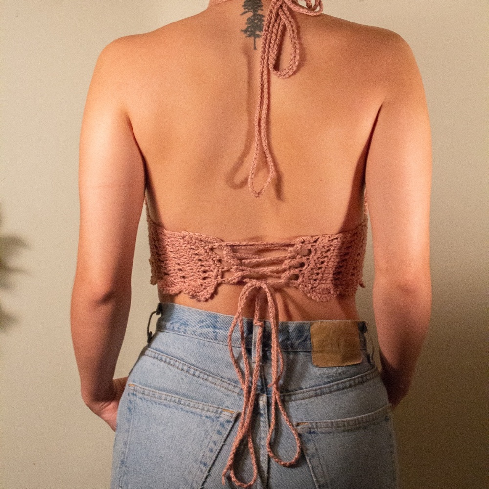 Handmade Crochet Crop Top - Picture 3 of 3